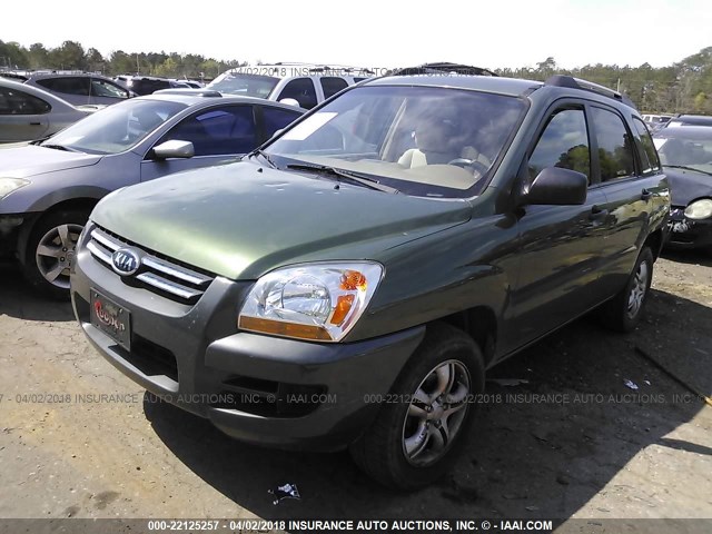 KNDJF723477428402 - 2007 KIA SPORTAGE EX/LX GREEN photo 2