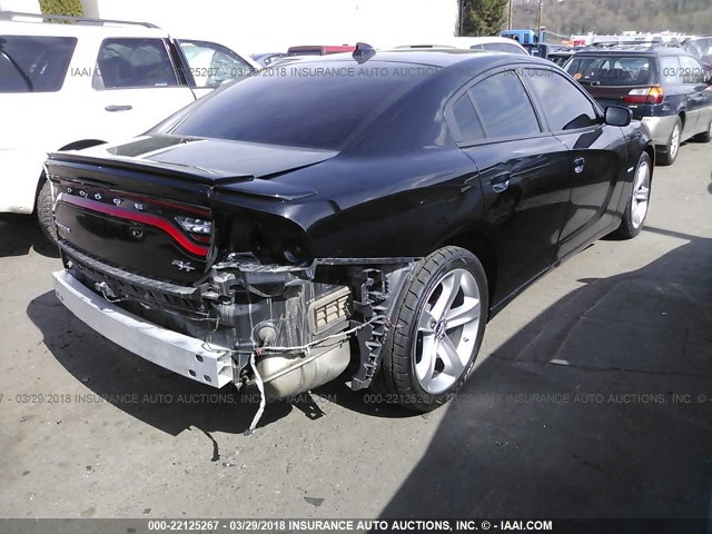 2C3CDXCT8GH234882 - 2016 DODGE CHARGER R/T BLACK photo 4