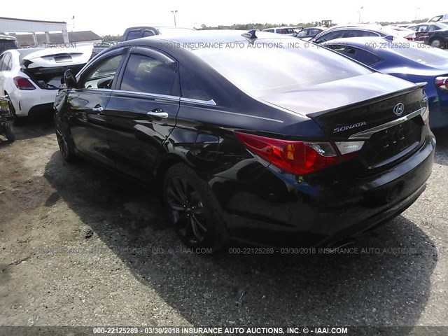 5NPEC4AB7CH335204 - 2012 HYUNDAI SONATA SE/LIMITED BLACK photo 3