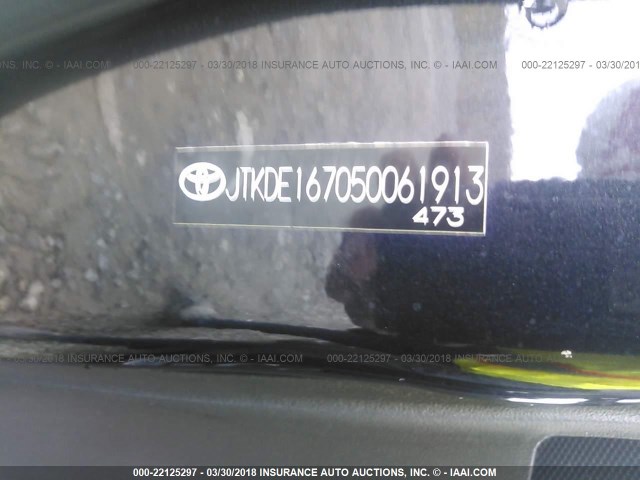 JTKDE167050061913 - 2005 TOYOTA SCION TC 黑色 照片 9