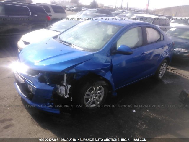 1G1JB5SH8H4165385 - 2017 CHEVROLET SONIC LS 蓝色 照片 2