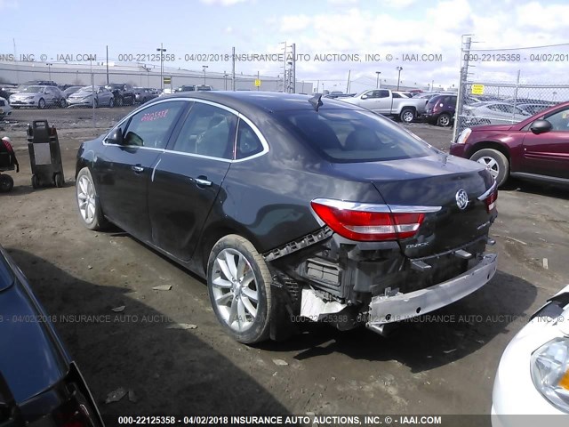 1G4PP5SK7E4157624 - 2014 BUICK VERANO GRAY photo 3