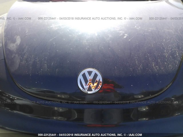 3VWBK21C41M464461 - 2001 VOLKSWAGEN NEW BEETLE GL 蓝色 照片 6
