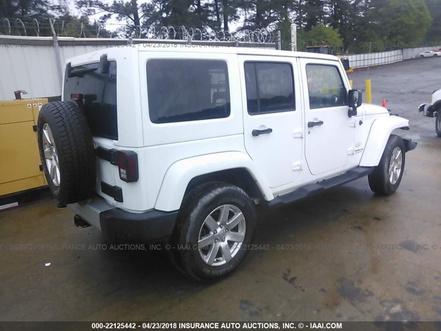 1C4HJWEG0DL669379 - 2013 JEEP WRANGLER UNLIMITE SAHARA WHITE photo 4