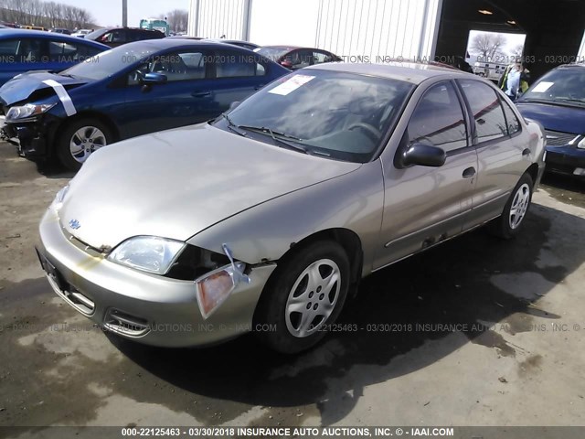 1G1JF524727313565 - 2002 CHEVROLET CAVALIER LS GOLD photo 2