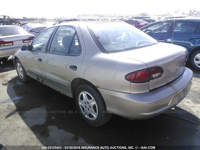 1G1JF524727313565 - 2002 CHEVROLET CAVALIER LS GOLD photo 3