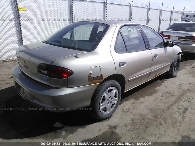 1G1JF524727313565 - 2002 CHEVROLET CAVALIER LS GOLD photo 4