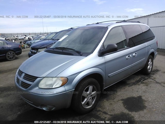 2D4GP44LX5R327639 - 2005 DODGE GRAND CARAVAN SXT BLUE photo 2