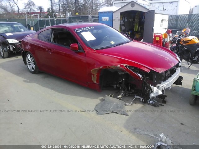 JN1CV6EL8AM151847 - 2010 INFINITI G37 RED photo 1