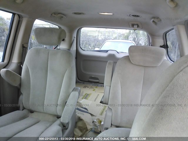 KNDMB233X66018136 - 2006 KIA SEDONA EX/LX WHITE photo 8