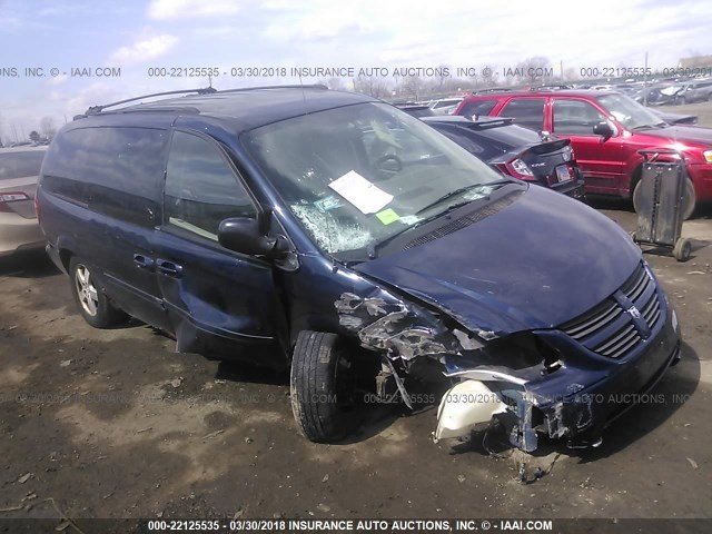 2D4GP44L15R477641 - 2005 DODGE GRAND CARAVAN SXT BLUE photo 1