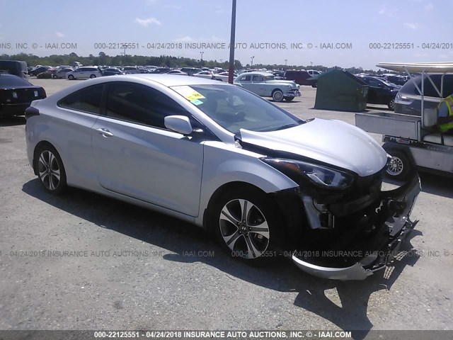 KMHDH6AHXEU029311 - 2014 HYUNDAI ELANTRA COUPE GS/SE SILVER photo 1