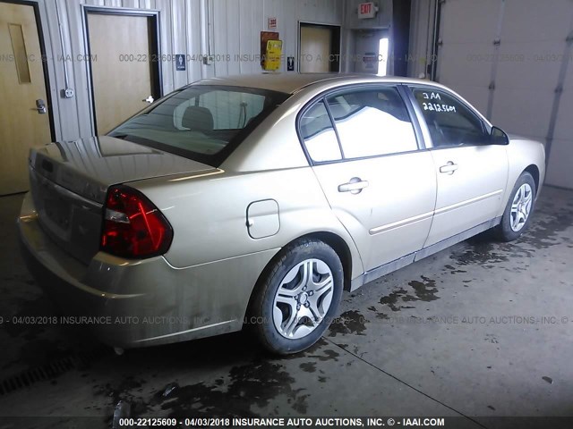 1G1ZS518X6F222675 - 2006 CHEVROLET MALIBU LS 金色 照片 4
