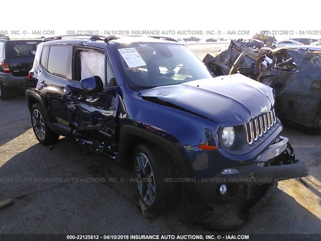 ZACCJABB8HPG45743 - 2017 JEEP RENEGADE LATITUDE BLUE photo 1