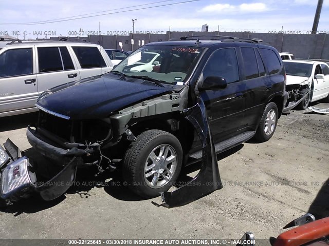 1GKET63M562228480 - 2006 GMC ENVOY DENALI BLACK photo 2