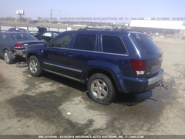 1J4HR58285C596289 - 2005 JEEP GRAND CHEROKEE LIMITED BLUE photo 3