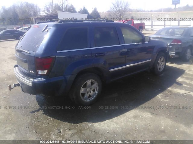 1J4HR58285C596289 - 2005 JEEP GRAND CHEROKEE LIMITED BLUE photo 4