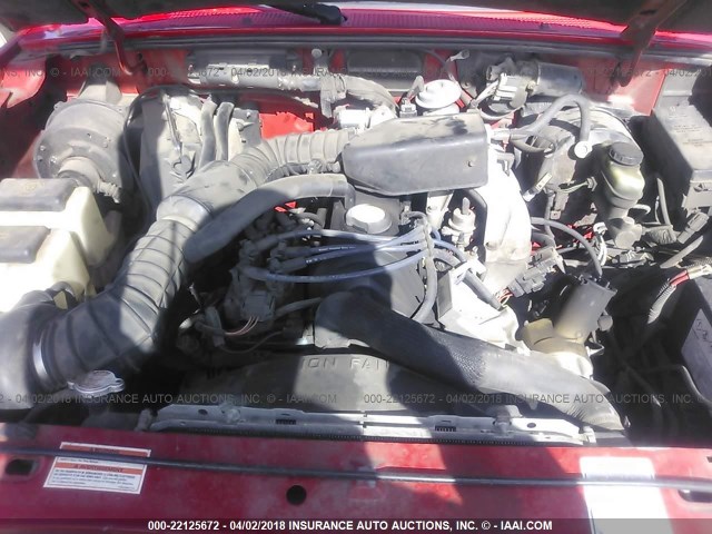 1FTCR14A4VPA59899 - 1997 FORD RANGER SUPER CAB RED photo 10