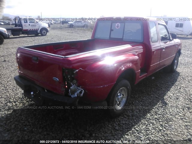 1FTCR14A4VPA59899 - 1997 FORD RANGER SUPER CAB RED photo 4