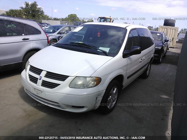 1D4GP45R25B140798 - 2005 DODGE CARAVAN SXT WHITE photo 2