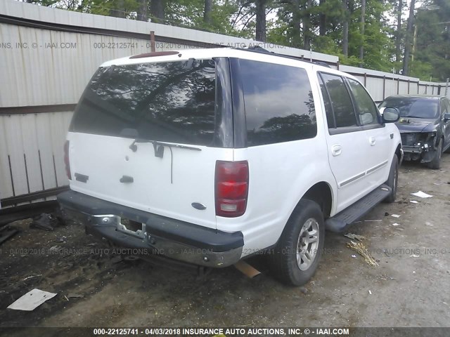 1FMFU16L11LB09391 - 2001 FORD EXPEDITION XLT WHITE photo 4