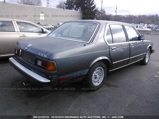 WBAFF8402E9282014 - 1984 BMW 733 I AUTOMATIC GRAY photo 4