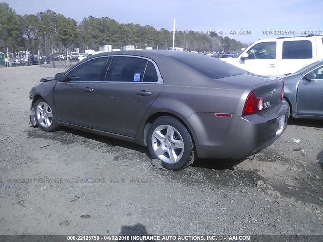 1G1ZC5E0XAF199991 - 2010 CHEVROLET MALIBU 1LT 棕色 照片 3