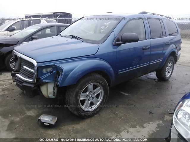 1D4HB58266F173417 - 2006 DODGE DURANGO LIMITED BLUE photo 2