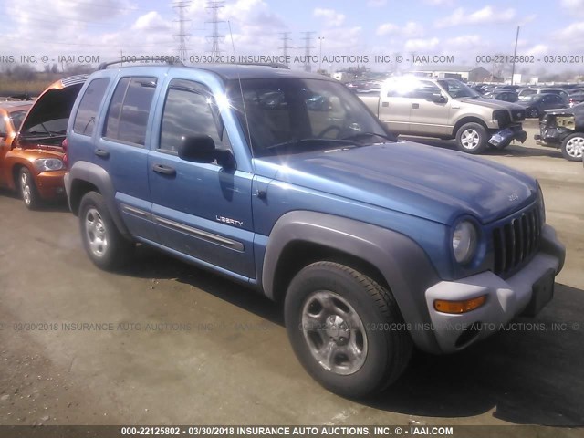 1J4GL48K04W270040 - 2004 JEEP LIBERTY SPORT 蓝色 照片 1