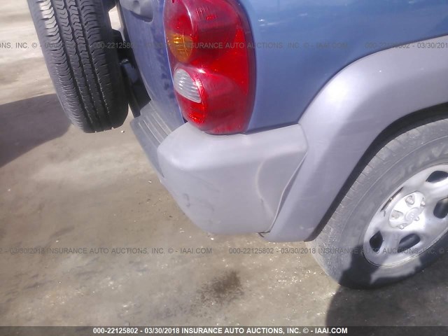 1J4GL48K04W270040 - 2004 JEEP LIBERTY SPORT 蓝色 照片 6