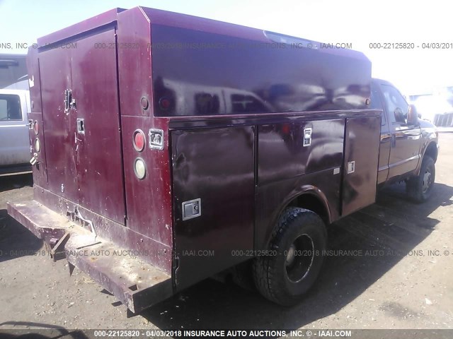 1FDWX37P54EC17879 - 2004 FORD F350 SUPER DUTY MAROON photo 4