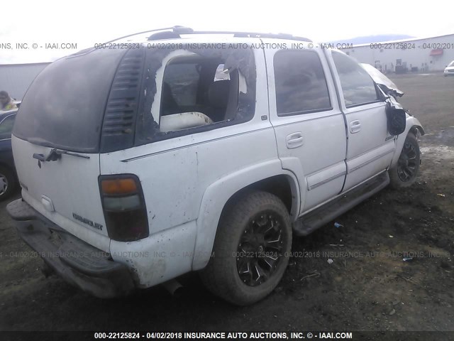 1GNEK13Z62J249262 - 2002 CHEVROLET TAHOE K1500 WHITE photo 4