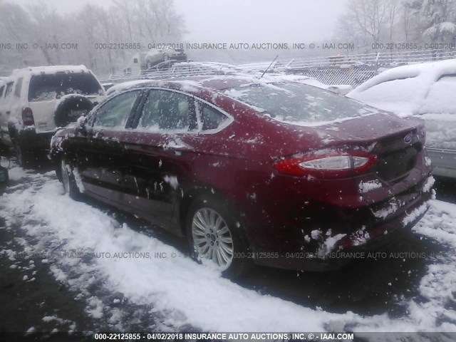 3FA6P0LU3DR380984 - 2013 FORD FUSION SE HYBRID RED photo 3