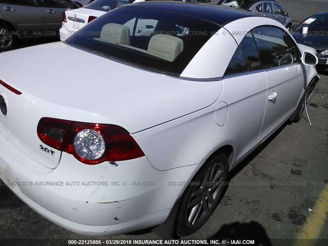 WVWFA71F08V002333 - 2008 VOLKSWAGEN EOS LUX WHITE photo 4