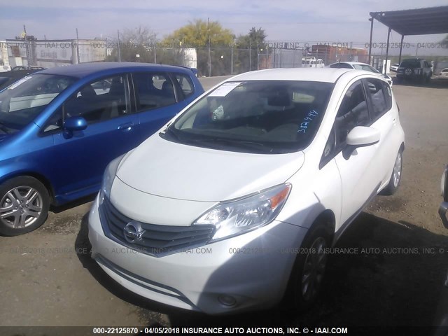 3N1CE2CP5FL382494 - 2015 NISSAN VERSA NOTE S/S PLUS/SV/SL/SR WHITE photo 2