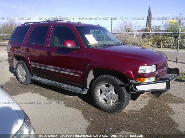 1GNEC13Z74R315934 - 2004 CHEVROLET TAHOE C1500 MAROON photo 1