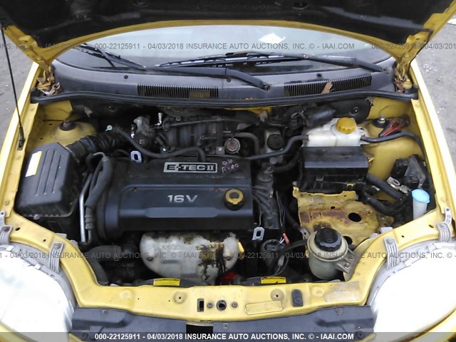 KL1TJ62664B233171 - 2004 CHEVROLET AVEO LS YELLOW photo 10