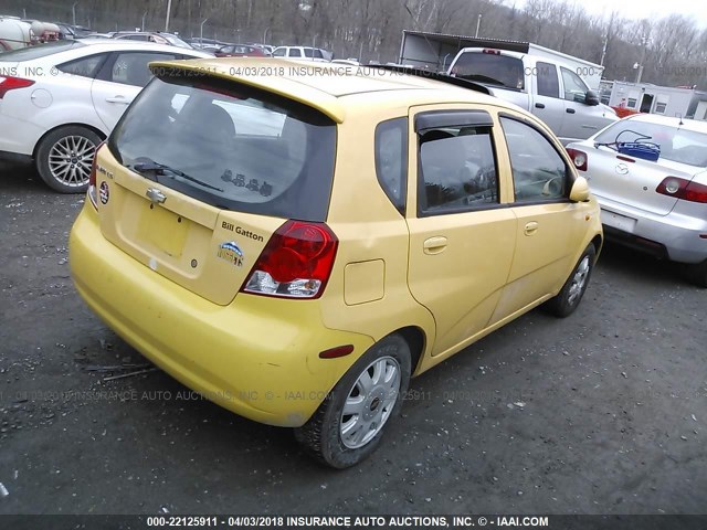 KL1TJ62664B233171 - 2004 CHEVROLET AVEO LS YELLOW photo 4