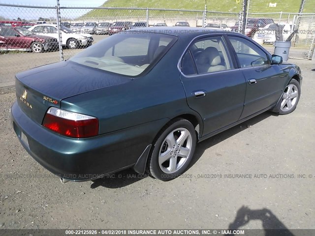 19UUA56822A047859 - 2002 ACURA 3.2TL TYPE-S GREEN photo 4