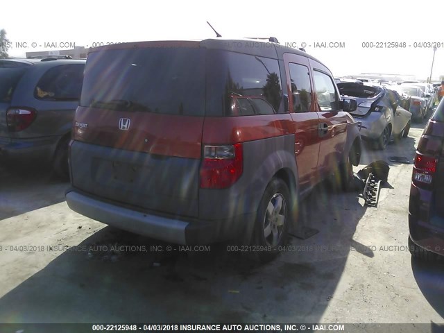 5J6YH28514L032462 - 2004 HONDA ELEMENT EX 橙色 照片 4