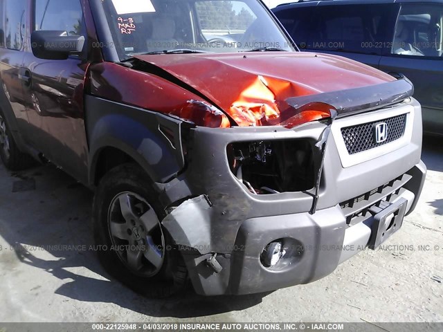 5J6YH28514L032462 - 2004 HONDA ELEMENT EX ORANGE photo 6