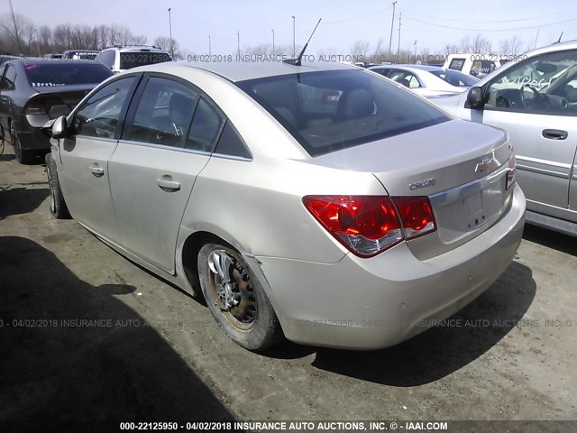 1G1PF5S90B7136430 - 2011 CHEVROLET CRUZE LT TAN photo 3