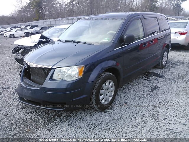 2A8HR44E19R502856 - 2009 CHRYSLER TOWN & COUNTRY LX BLUE photo 2