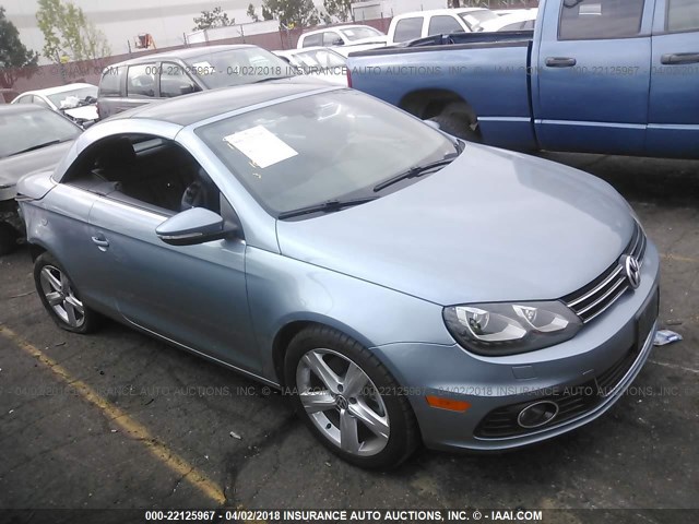WVWFW7AH3CV005254 - 2012 VOLKSWAGEN EOS LUX/EXECUTIVE Jasnoniebieski zdjęcie 1