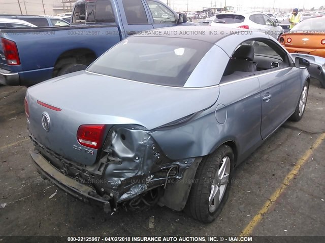 WVWFW7AH3CV005254 - 2012 VOLKSWAGEN EOS LUX/EXECUTIVE Jasnoniebieski zdjęcie 4