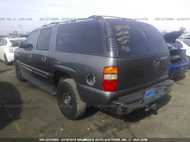 3GNEC16T02G280772 - 2002 CHEVROLET SUBURBAN C1500 GRAY photo 3