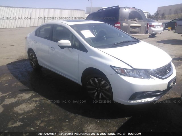 19XFB2F99EE265956 - 2014 HONDA CIVIC EXL WHITE photo 1