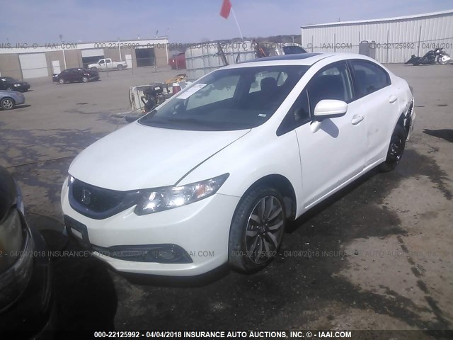 19XFB2F99EE265956 - 2014 HONDA CIVIC EXL WHITE photo 2