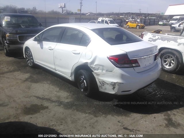 19XFB2F99EE265956 - 2014 HONDA CIVIC EXL WHITE photo 3
