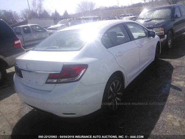 19XFB2F99EE265956 - 2014 HONDA CIVIC EXL WHITE photo 4